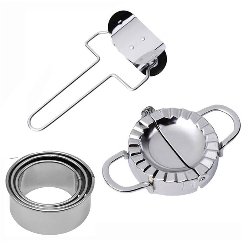 Prensa de masa de acero inoxidable para hacer raviolis, cuchillo de relleno, cuchara de masa, herramienta de molde, 1-5 piezas: 5pcs