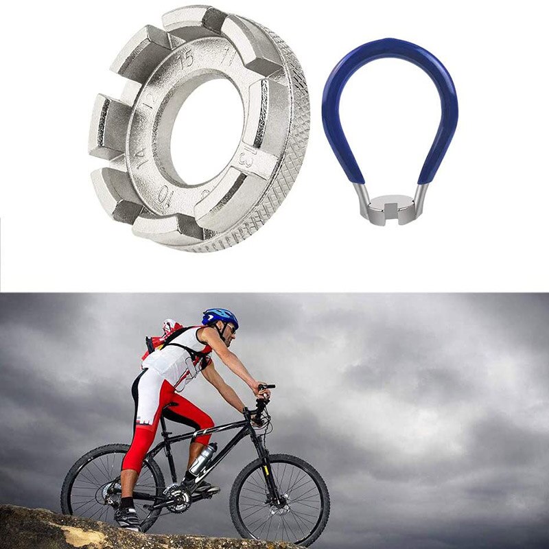 T TOOYFUL Fahrrad Disc Bremse Abricht-Werkzeug – Rotor-Zentrier-Schlüssel Für Bremsen-Reparatur, Rostfrei, 2 Einstell-Tiefen