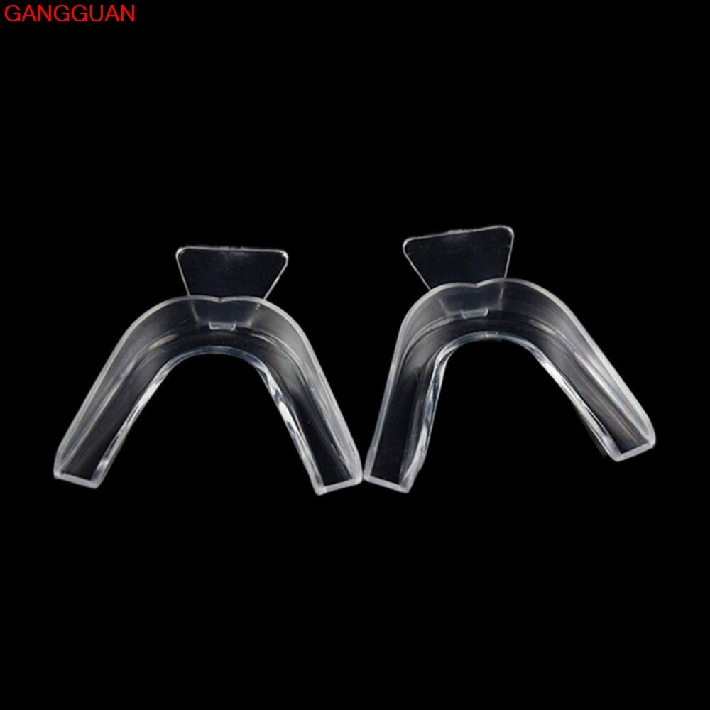 Transparente night guard gum shield boca bandejas para bruxismo dentes branqueamento moagem para equipamentos de proteção de dentes boxe 2pcs