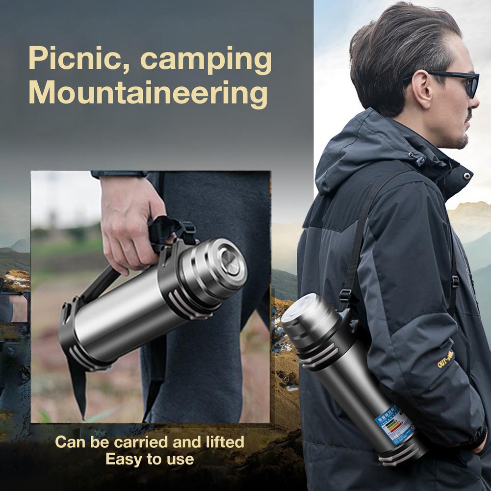 2.5L Thermos Bottle Large Capacity Stainless Steel Vacuum Flask Travel Coffee Thermo Mug School Insulated Bottle Car Home Use