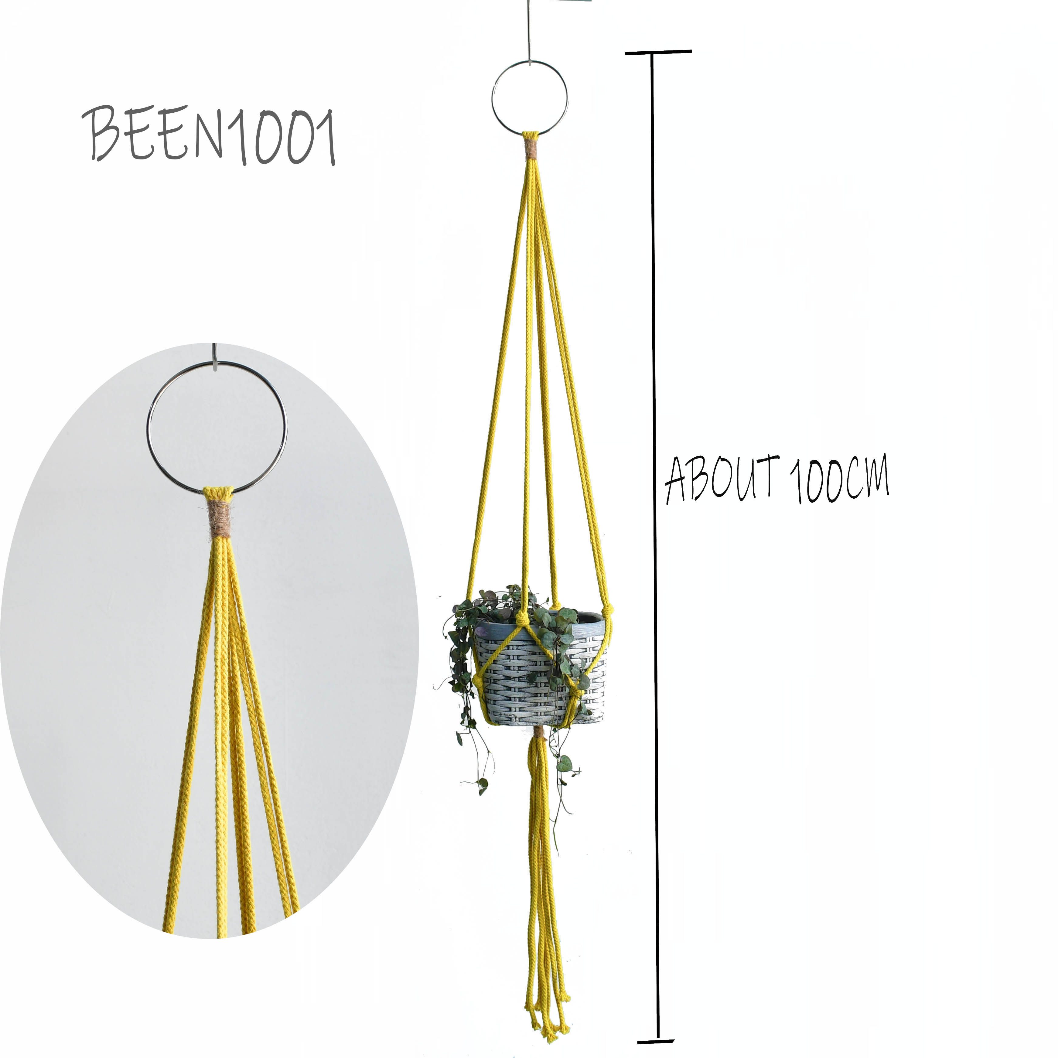 simple macrame plant holder plant hanger flower holder macrame pot hanging for home: KTT1001