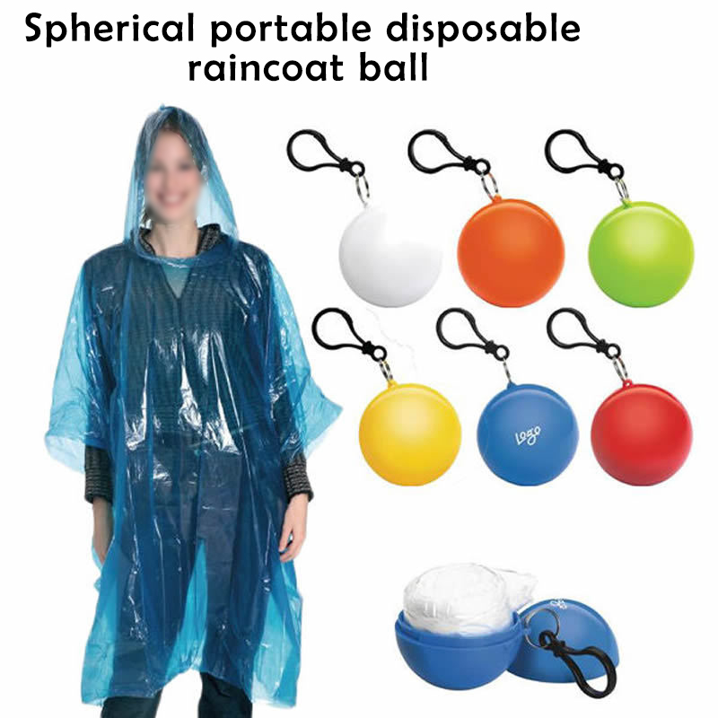 Bola con impermeable desechable portátil capa Bola con impermeable Poncho desechable