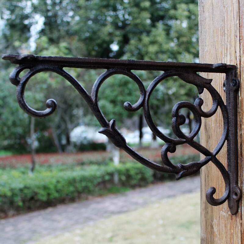Europejski styl żeliwny wspornik półki statyw kątowy regał z kutego żelaza wspornik półki robić dekoracji wnętrz