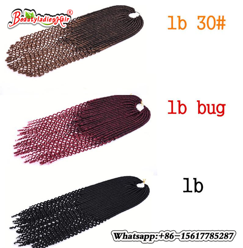 1 Pack Crochet Braid Hair Faux locs Curly Crochet Hair 24 Roots Synthetic Wavy FauxLocks African Braiding HairStyle 9 Colors