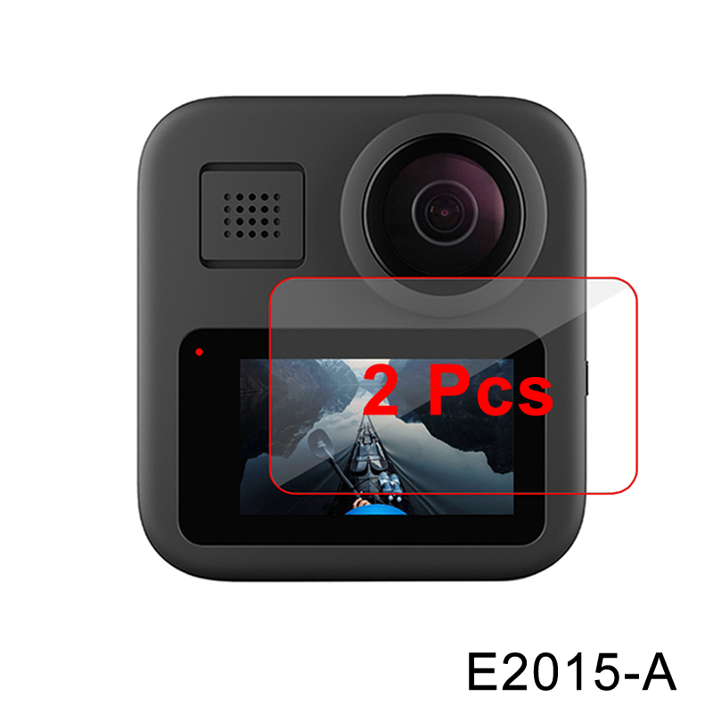 Funda protectora para GoPro Max 360, tapa de objetivo, accesorios, carcasa de película de vidrio templado: E2015-A