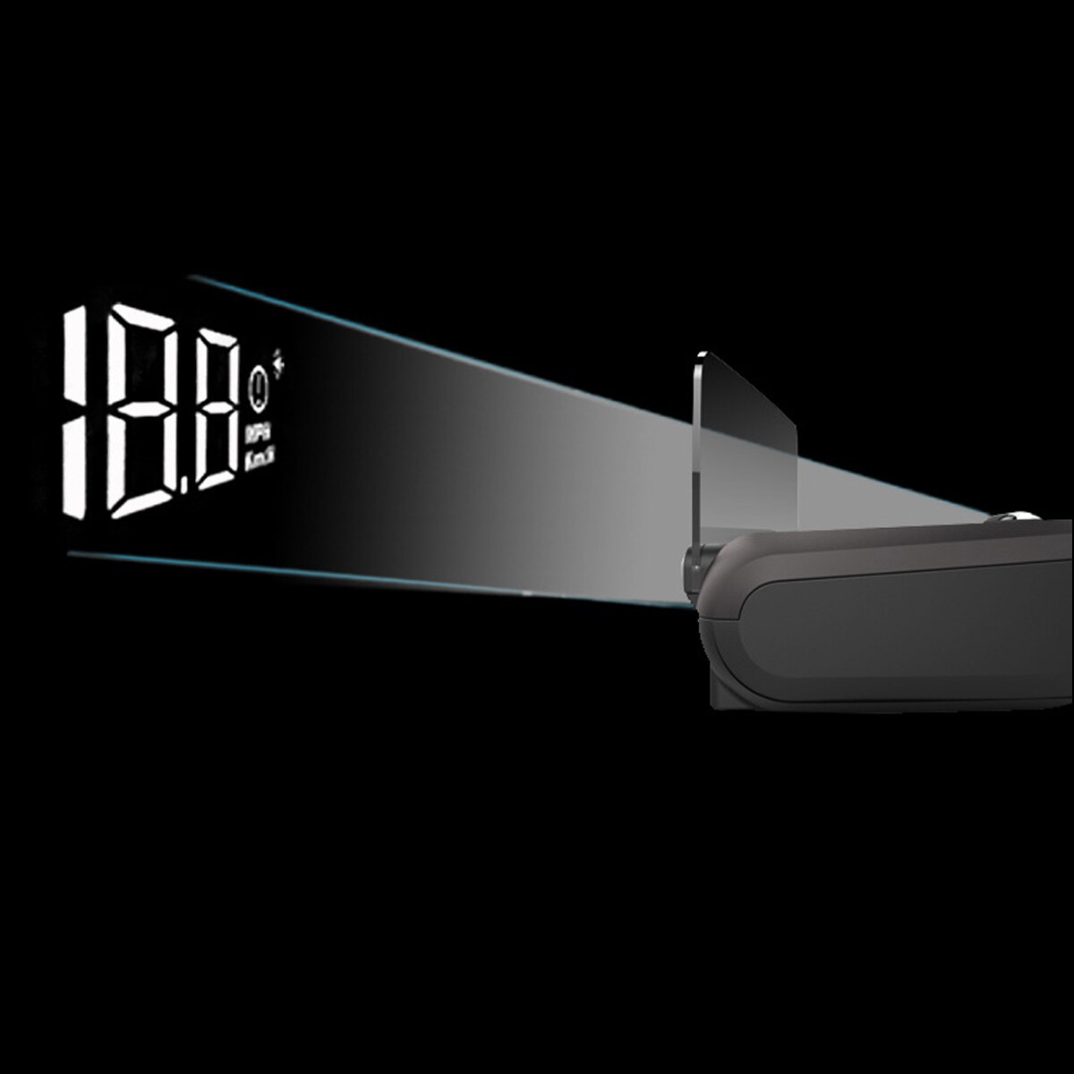 Universal automatisk hud head-up display bil-styling 4k hud display projektor overhastighed advarsel alarmsystem sort