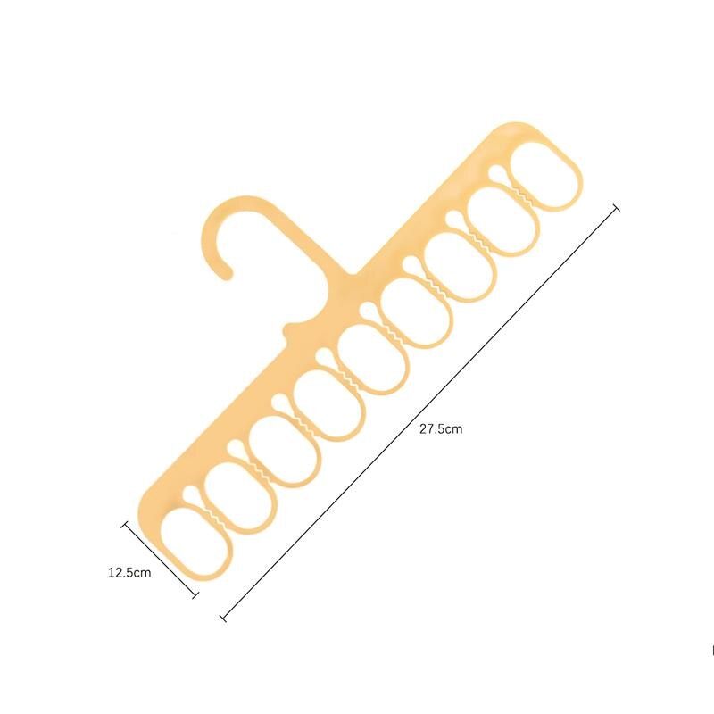 Coat Hanger Multifunctional Clothes Drying Rack Drying Clothes Pants Socks Towel Wardrobe Space Saver Hook Plastic Organize: Yellow