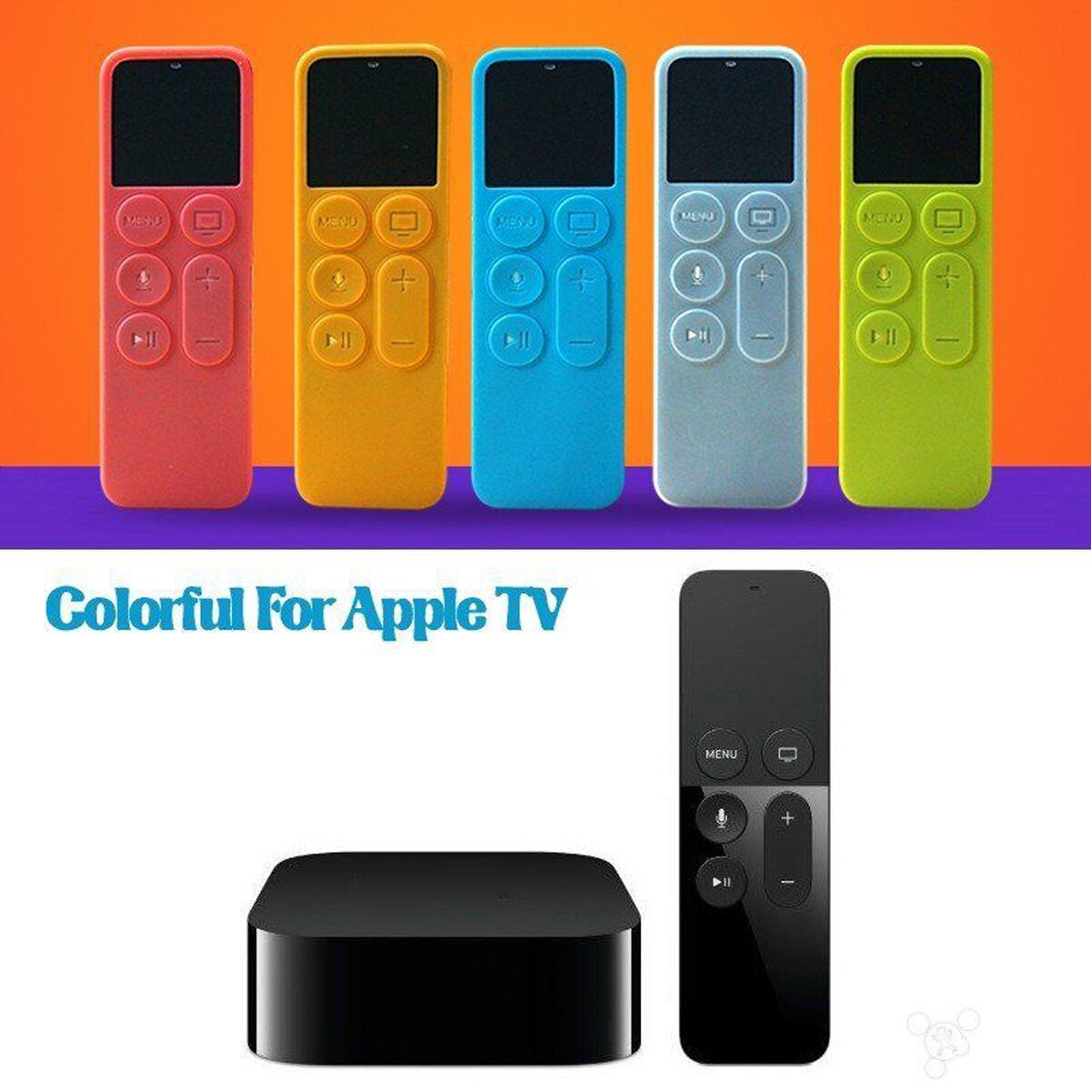 Siliconen schokbestendig duurzaam zacht hoesje stofdicht waterdicht beschermhoes rechthoekig hoesje voor apple  tv 4k afstandsbediening