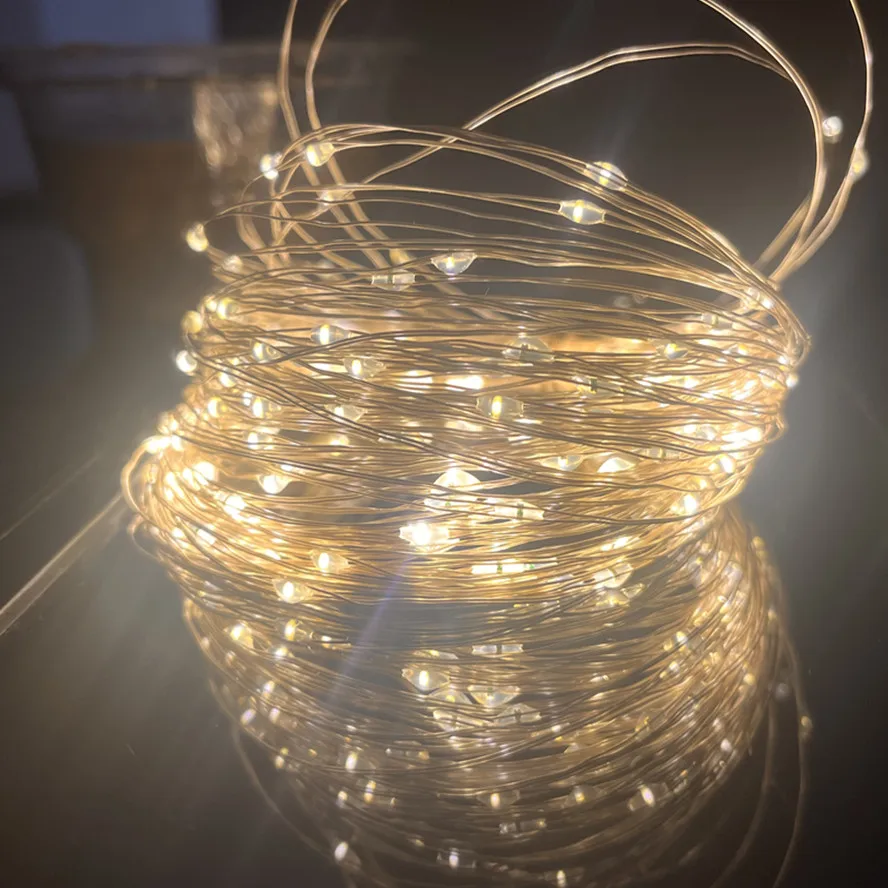 Guirlande lumineuse LED USB, guirlande lumineuse de noël pour nouvel an, fête de mariage, arbre, jardin, terrasse, décoration, 8 fonctions: changeant / 85W