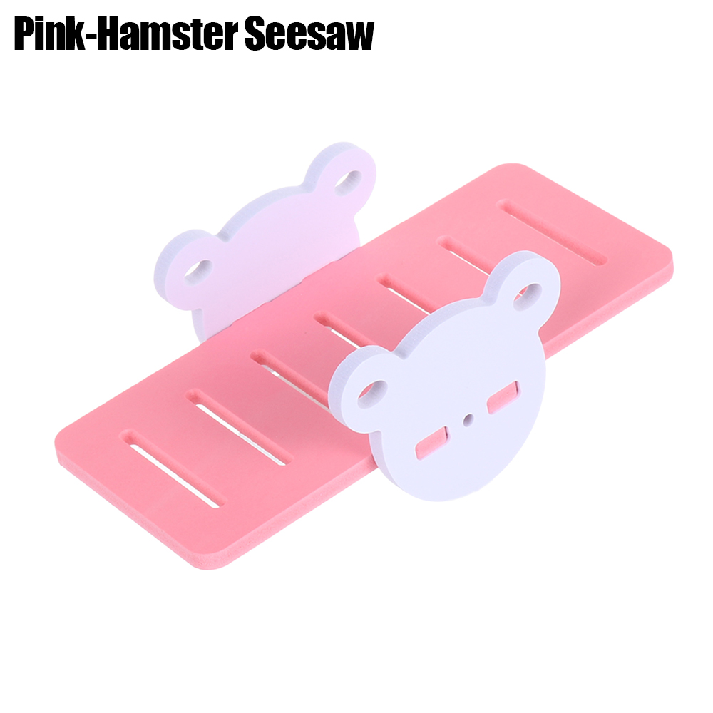 Hamster Speelgoed Accessoires Kleine Dier Swing Egel Woestijnrat Rainbow Bridge Pet Sport Oefening Speelgoed Set Hamsters Huis: Pink-Hamster Seesaw