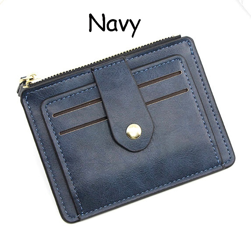Slim Card Holder Front Pocket RFID Blocking Minimalist Wallet for women: Blue