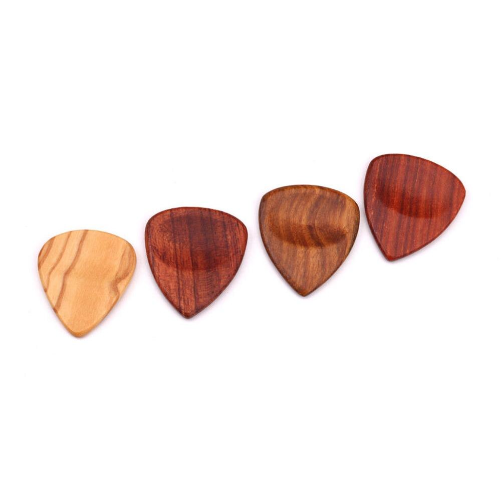 Guitar picks 1 æske træ plektre picks med opbevaringskasse guitar bas banjo plekter mediator tilbehør til musikinstrumenter