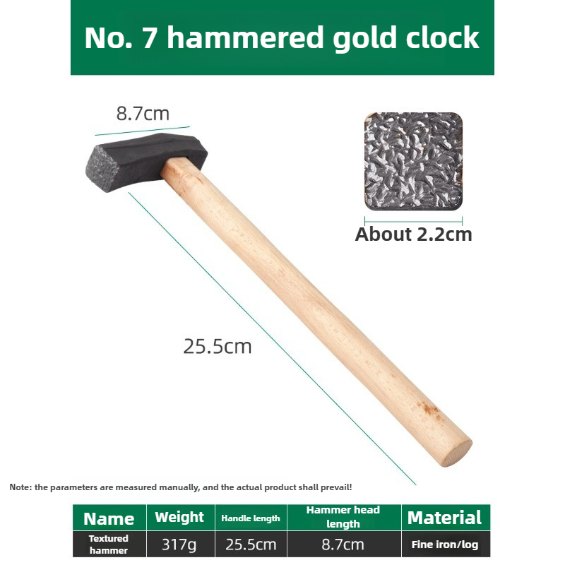 Herramienta de joyería, martillo de textura, martillo de textura dorado y plateado, herramientas de reparación de joyería, herramientas hechas a mano multifunción: Gris oscuro