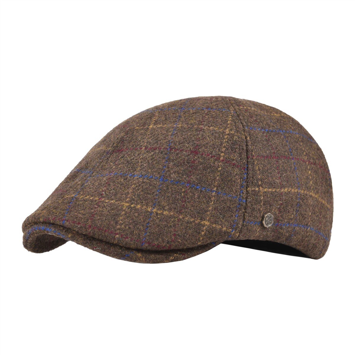 VOBOOM Classic Plaid Newsboy Hat Mens Tweed Hat Warm Spring Ivy Hat: Yellow