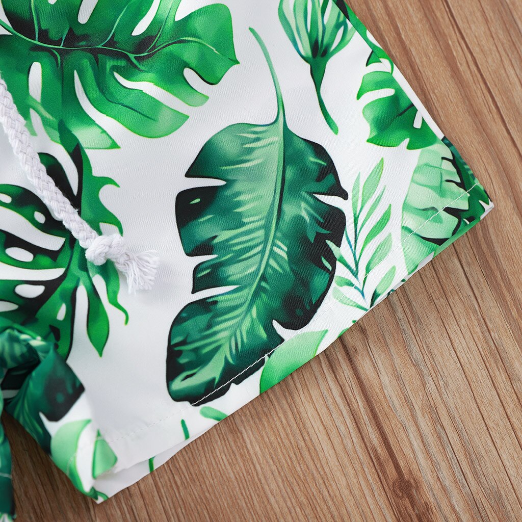 Pantalon de plage décontracté imprimé forêt tropicale pour enfants, short respirant, mignon, à la , pour fille et garçon