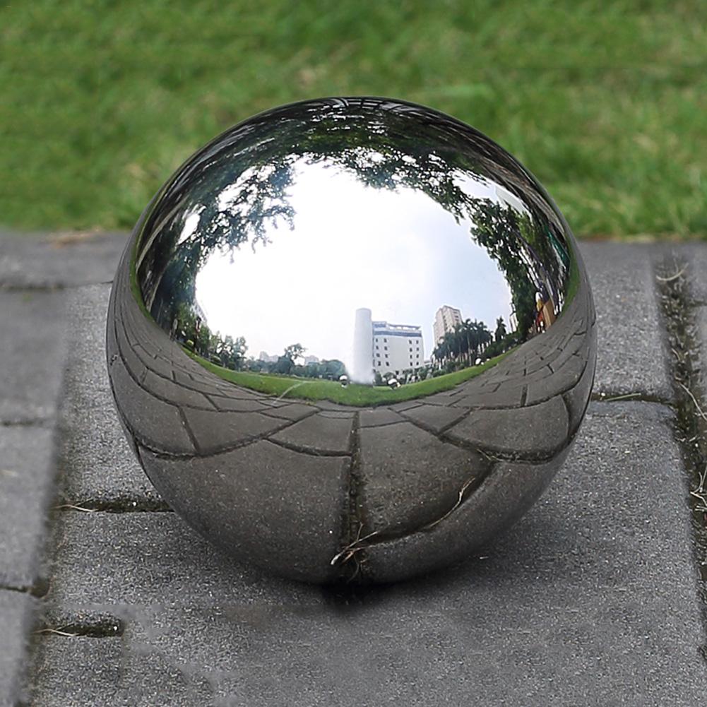 15cm/12cm/10cm/8cm/5.1cm High Brightness Shine Sphere Stainless Steel Mirror Sphere Hollow Ball Home Garden Ornament Decoration