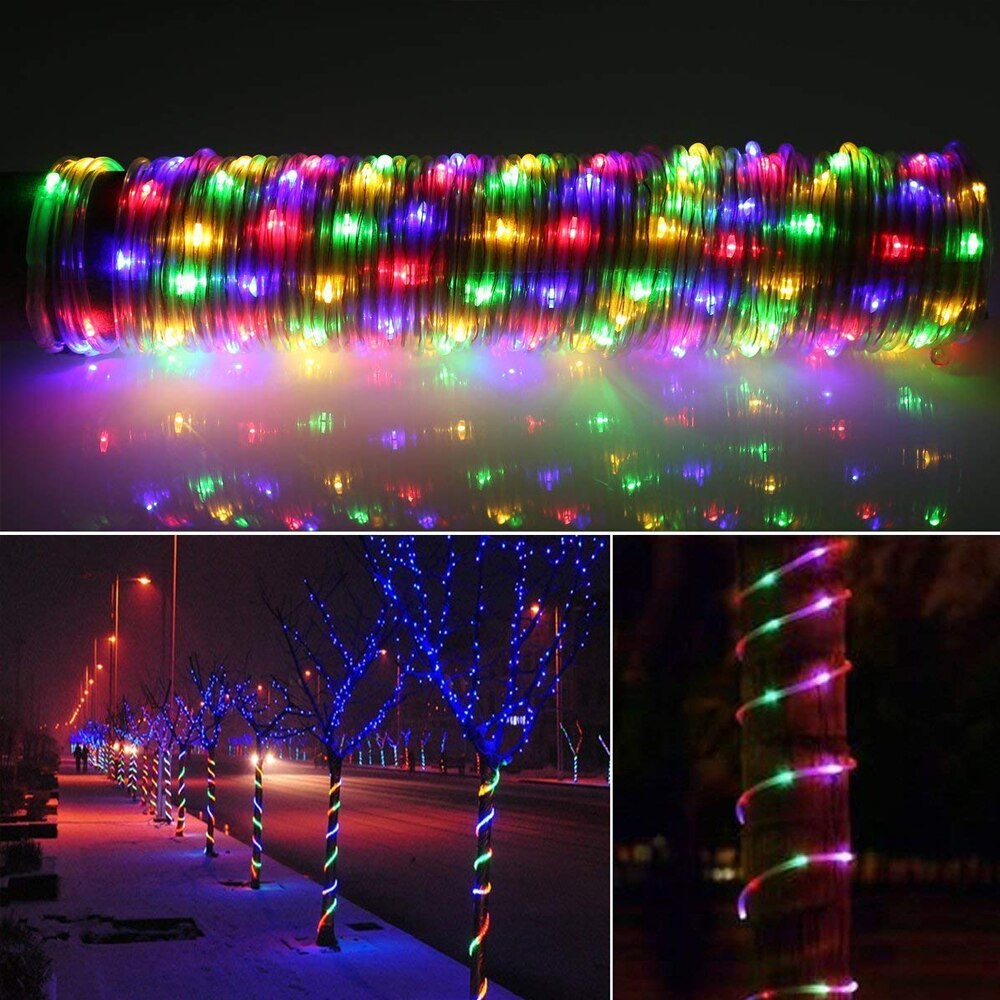 Imperméable à l'eau de noël en plein air LED chaîne lumière nouvel an tuyau flexible corde lumière festival fête de mariage décoration éclairage