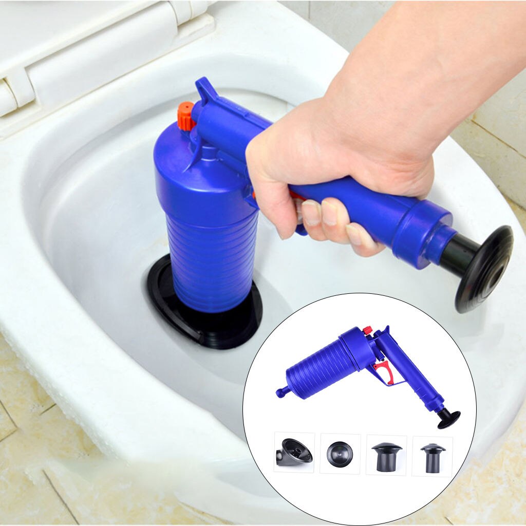 Inflador de alta presión de aire para inodoro, desatascador, limpiador de desagüe, fregadero, ducha y bañera