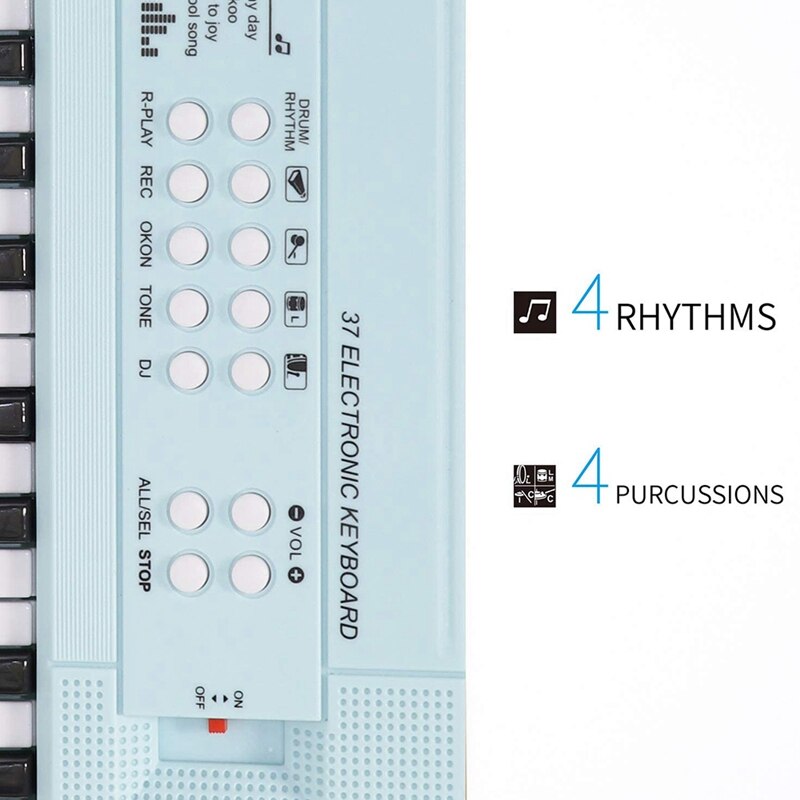 Bigfun Kids Keyboard Piano, 37 Toetsen Voor Muziekinstrument Speelgoed