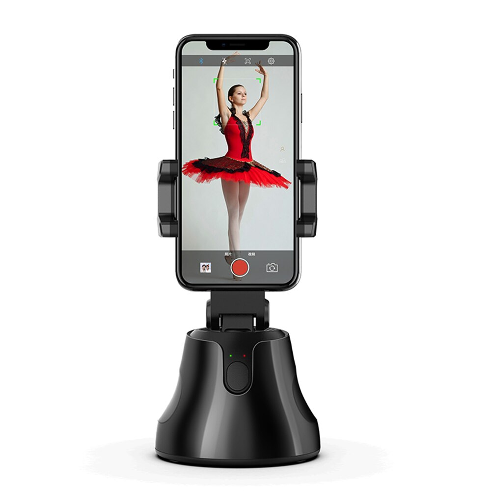 Draagbare Selfie Auto Tracking Houder 360 Rotatie Tracking Houder Auto Gezicht & Object Tracking Smart Schieten Camera Telefoon Mount: Default Title