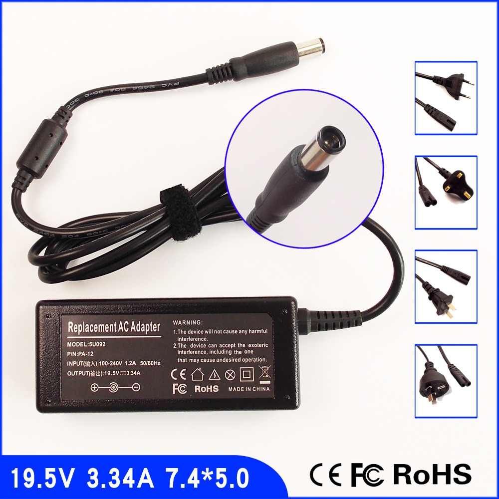 19.5V 3.34A Chargeur Adaptateur secteur Pour Ordinateur Portable pour Dell N6M8J DA65NM111-00 ADP-65TH B LA65NS000 NSW24431 HA90PE1-00 DA65NS3-00 0N6M8J