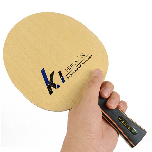 Huieson fint håndtak bordtennis treningsblad ultralett 5 -lags basswood ping pong padle blad bordtennis tilbehør  k1: Langt håndtak