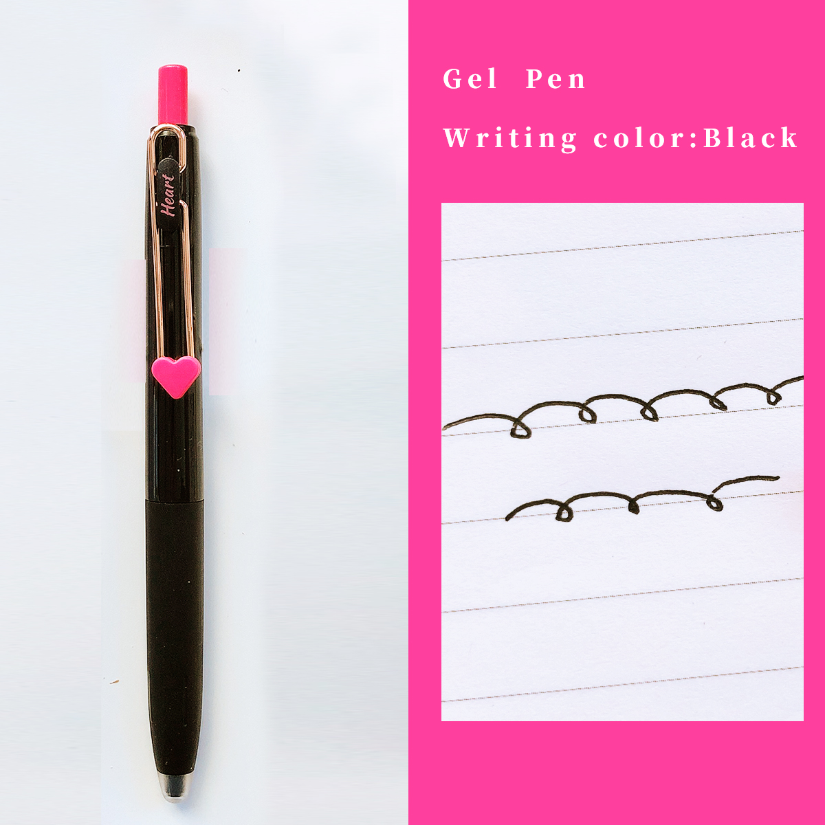 6/10 Colors Ballpoint Pen Cartoon Love 0.5mm Colorful Ink Gel Pens Silicone Kawaii Pens School Office Supplies Korean Stationery: Blue