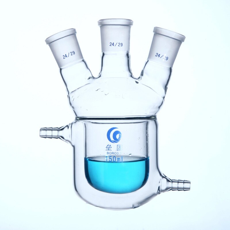 1pc 50ml to 2000ml Double-layer Reactor Glass Jacketed Reaction Flask