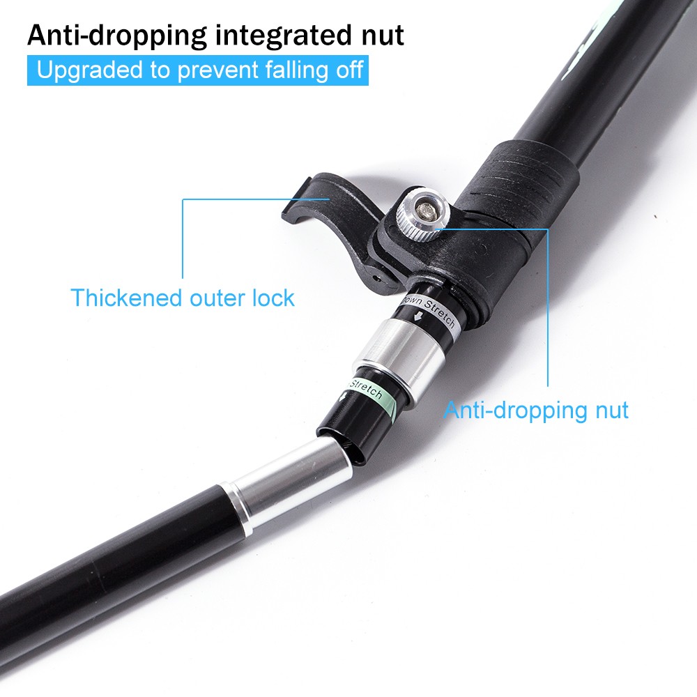 Outdoor Walking Stick Hiking Trekking Poles Ultralight Nordic Walking Pole Telescopic Crutches Antishock EVA Handle Folding Cane