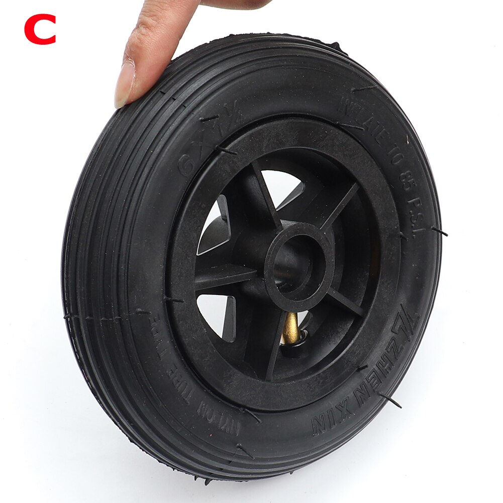 Motorrad 6x 1 1/4 reifen 150MM Rolle Rad mit kunststoff Hub Rohr Für Elektrische Rolle 6 Zoll Pneumatische Reifen