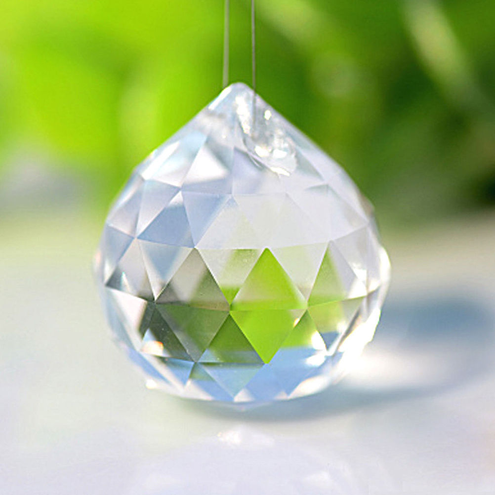 1pc facetteret glas krystal lysekrone dele klar suncatcher lampe boligindretning vedhæng prismer belysning bold indretning