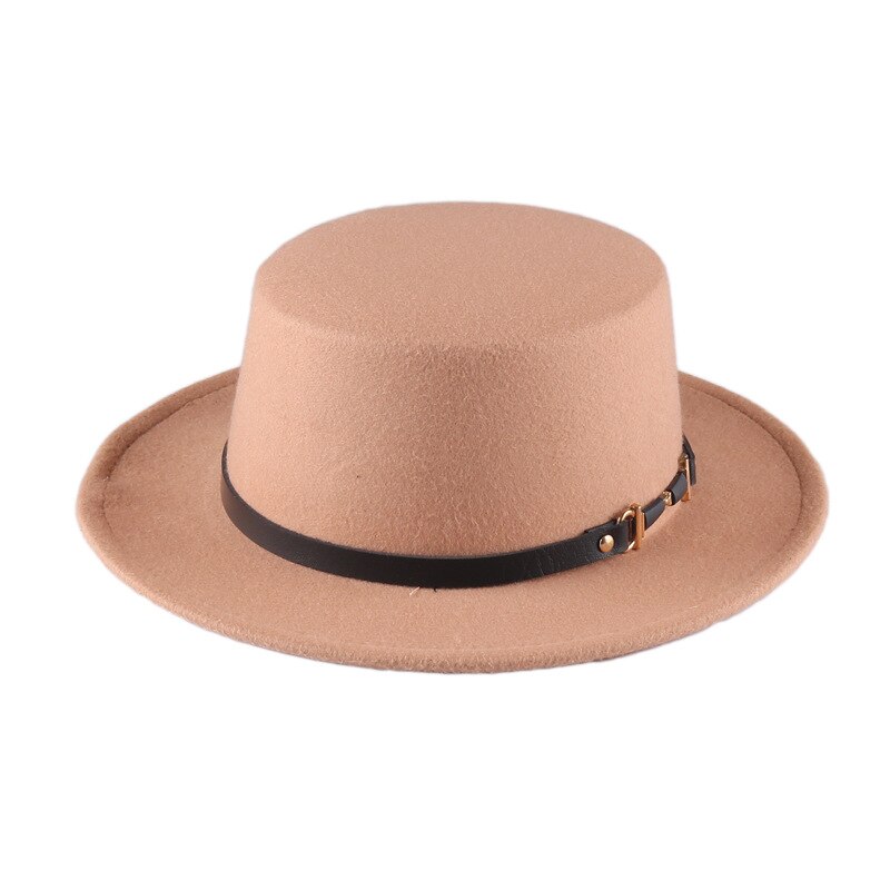 årgang avlet randen fedora lue vinter høst imitasjon ull kvinner jazz hatt runde bowler hattemaker: beige