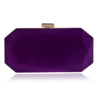 GLOIG velours sacs de soirée noir rouge bleu violet couleur mélangée jour pochette avec chaîne sac à bandoulière: YM1105purple