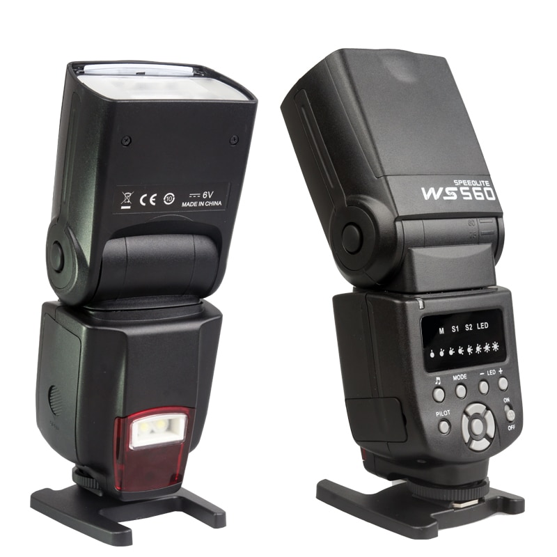 WANSEN-Flash Speedlite WS-560 ws560 para cámara, luz de flash para NIKON D3100, D5100, D7000, Canon 60D, 600D, 650DV, 70D, novedad,