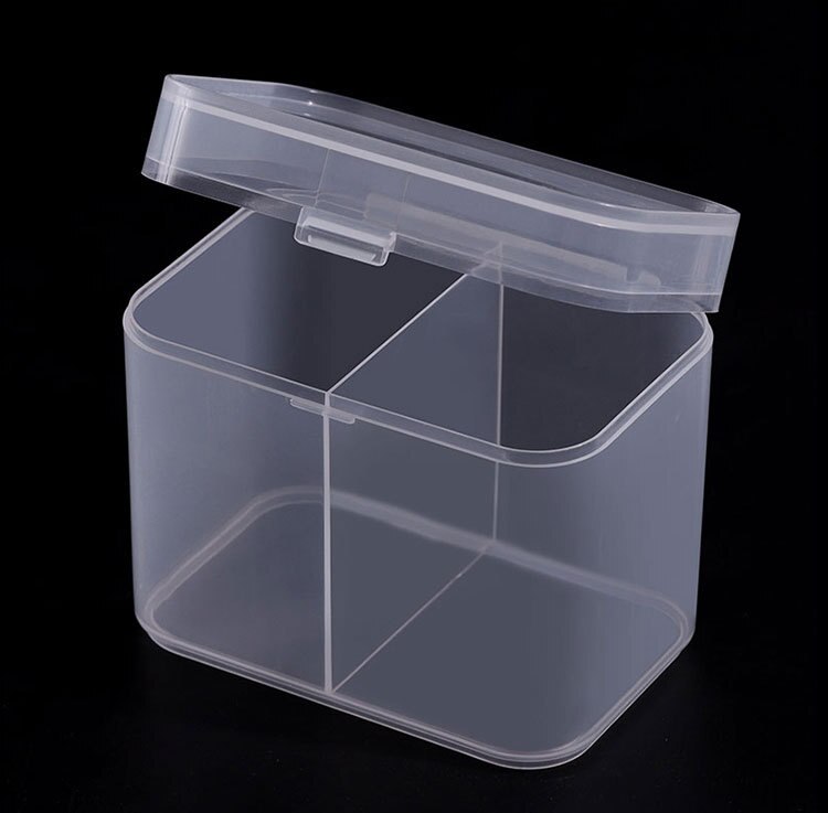 Cotton sheet storage box Nail manicure Box Plastic Shell Hard Empty Container Transparent Nail Art Tool