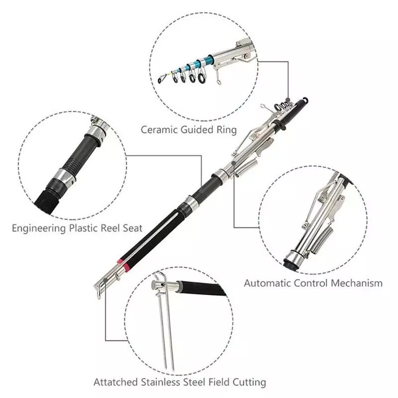 2019NEW automatic fishing rod canna spinning carbonio carp fishing rod case for feeder fish king jigging rod light rock lure