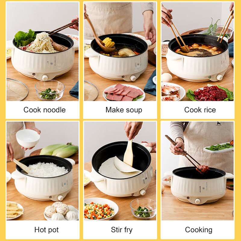 Multifunctional Rice Cooker Electric Cooking Machine Student Dormitory Pot Noodle Cooking Small Electric Egg Steamer 220V
