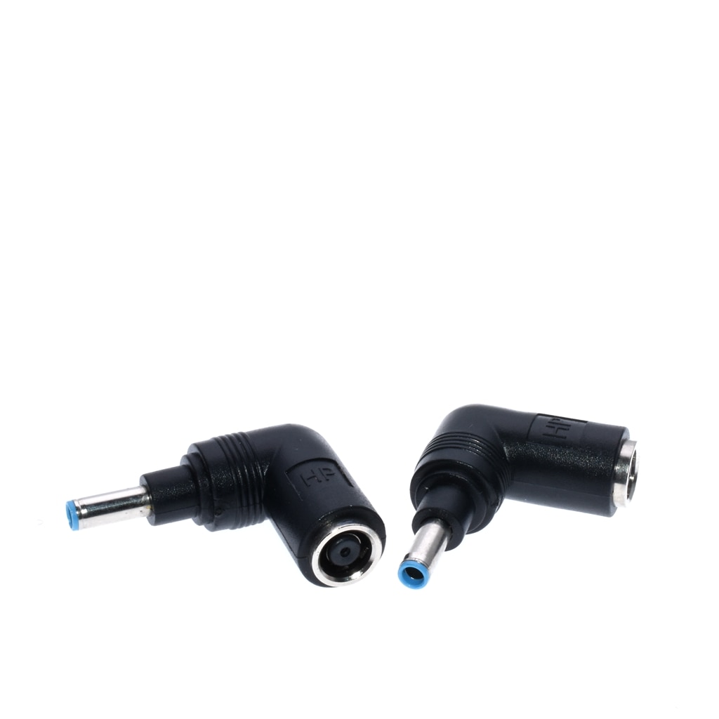7.4*5.0mm to 4.5*3.0mm dc strømoplader konverter adapter vinkelstik til hp dell blue tip