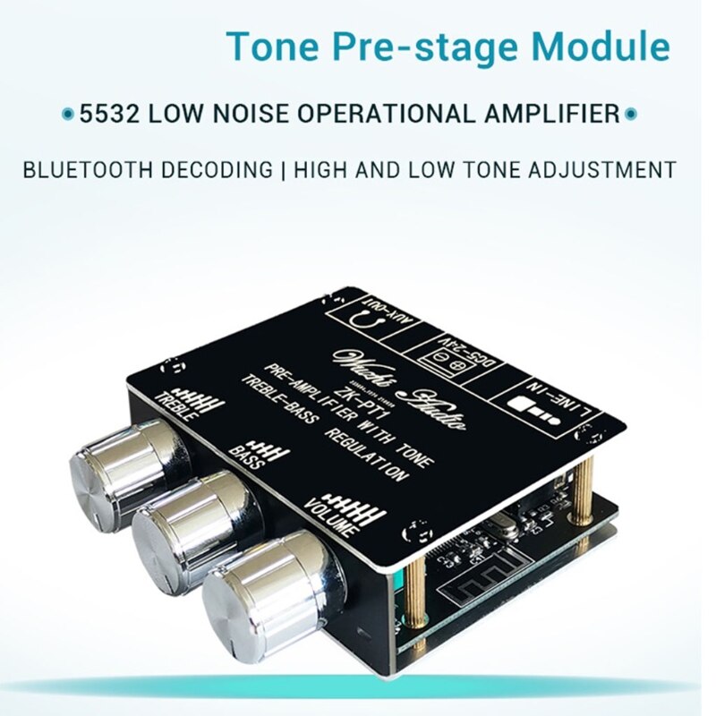 K3NB Bluetooth-Compatibel 5.0 Stereo Audio 2 Kanaals Versterker Ontvanger Geïntegreerde Amp Voor Luidsprekers Met Bass Treble Controle