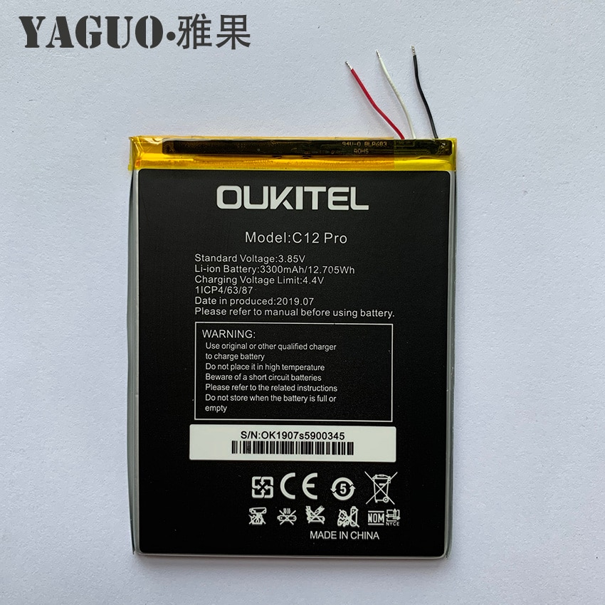100% Originele Oukitel C12 Pro Batterij Hoge Capaciteit 3300Mah Battery Backup Vervanging Voor Oukitel C12Pro Smart Telefoon