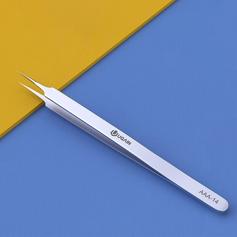 Metal anti-static straight tip tweezers sharp point Lengthen precision welding electronic ESD tweezers for soldering smd tools