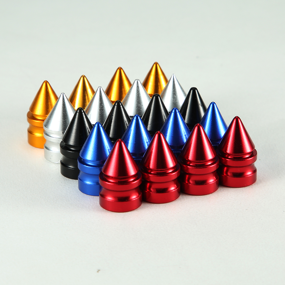 AUTCOAT 4 Teile/satz Aluminium Legierung Ventil Stengel Kappen, Universal- passen Stengel Ventil Kappen für Autos, Lkw, motorräder, Fahrräder