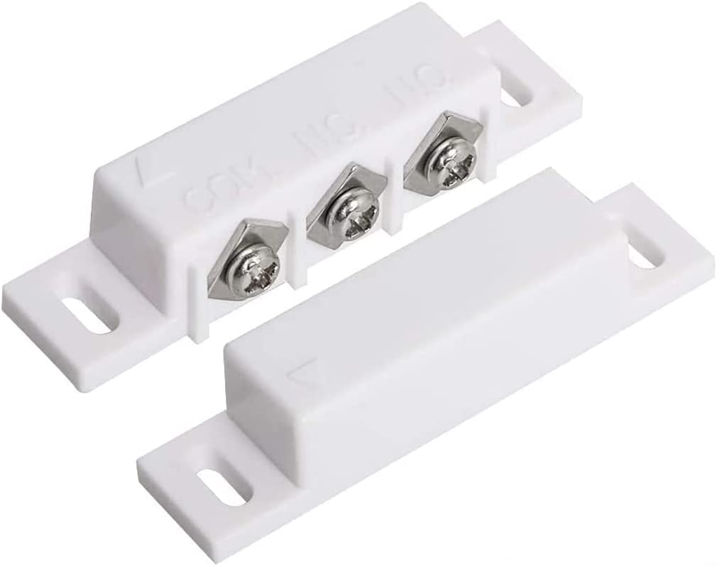Magnetic Reed Switch MC-31B NC/NO Surface Mount Wired Door Window Alarm, Magneti Door Switch, Contact Sensor, for Home Security