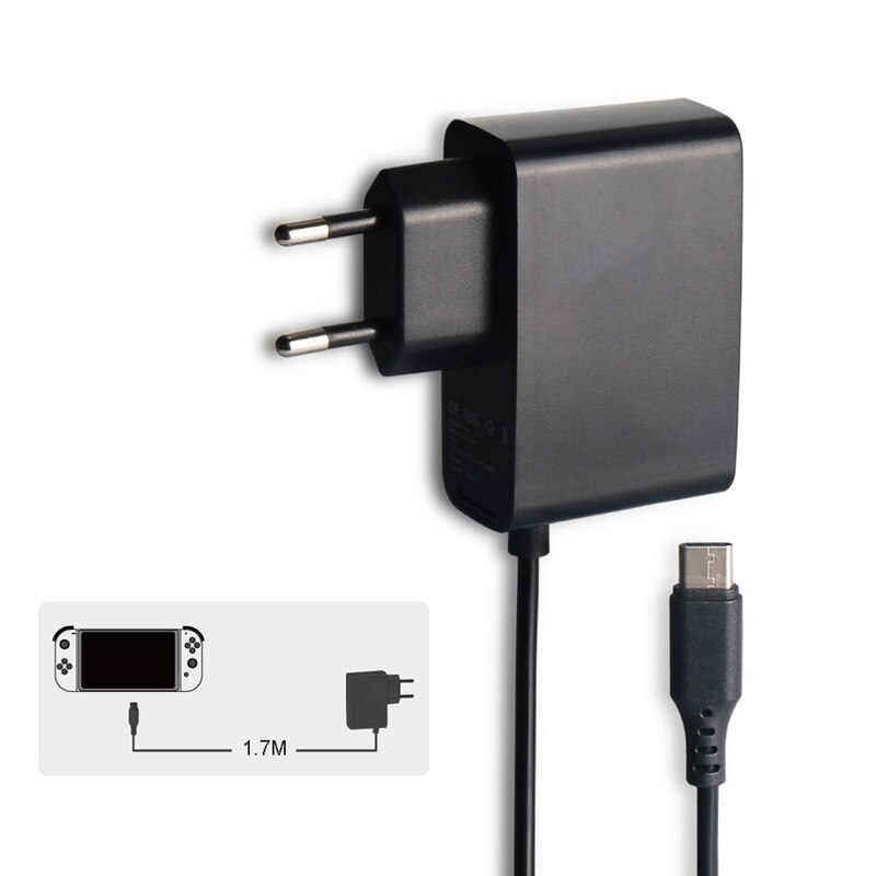 Viaje AC adaptador/cargador de pared de enchufe de la UE para nintendo switch NS