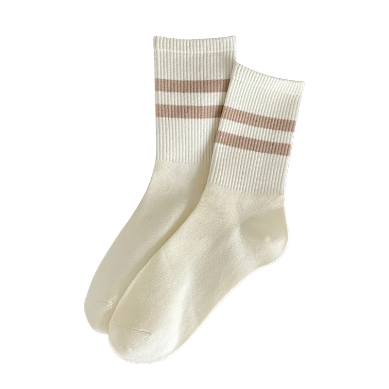Femmes chaussettes japonaise automne nouvelle nouveauté couleur bonbon sport équipage chaussettes pour filles Style Preppy rayé chaussettes décontracté