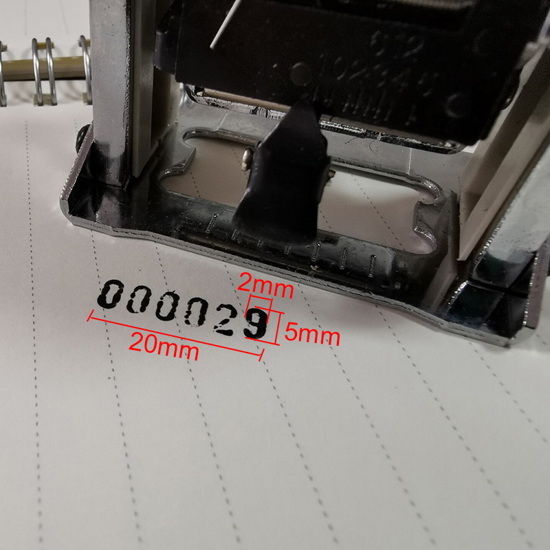 Macchina numerica 6 posizioni numeratrice automatica nella pagina di codifica numerica capitolo macchina per marcatura timbro digitale