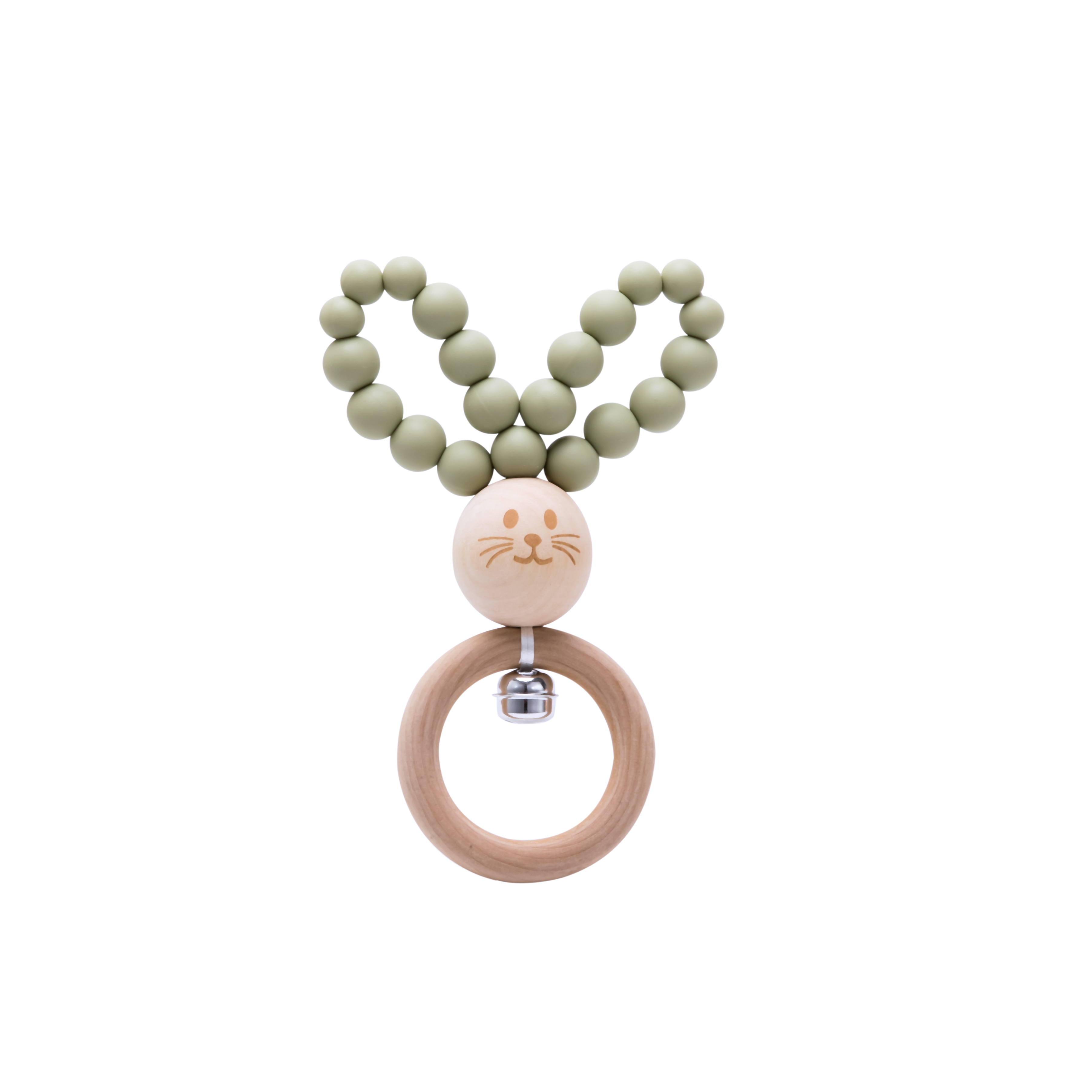 Houten Baby Bijtringen Bunny Beukenhout Rammelaars Tandjes Knaagdieren Tiny Staaf Baby Speelgoed Hanger Voor Pasgeboren Verpleging Kinderen Producten: Matcha green