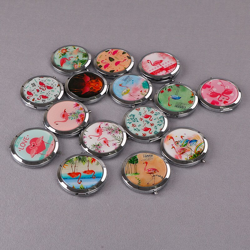 16 stijl dubbelzijdige mini-spiegels draagbare compacte zak dames meisje cosmetische kleine compacte spiegels opvouwbare spiegel make-upspiegel