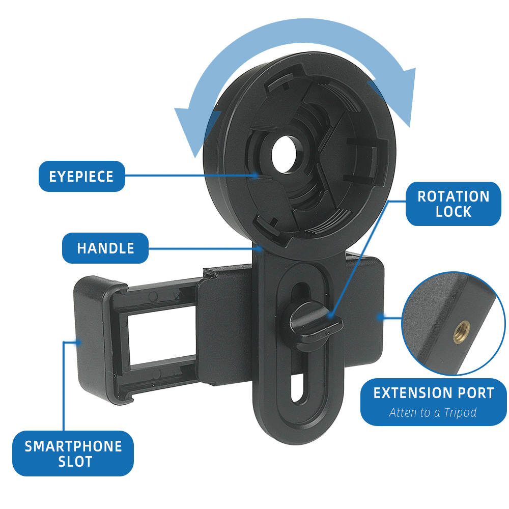 EYSDON-binoculares universales para telescopio, accesorios especiales, adaptador, conector, soporte de Clip, apto para teléfono móvil, soporte Binocular