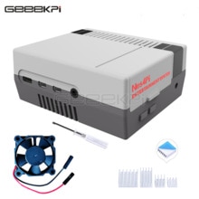 GeeekPi NES4Pi NES Style Case Kit ABS Functional Cooling Fan Heatsinks Screwdrivers Only for Raspberry Pi 4 B or 3B+ / 3B